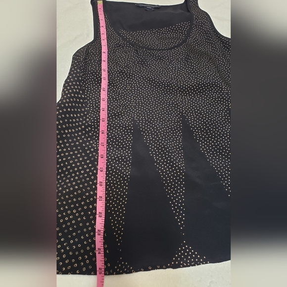 French Connection Women's Black and Tan Silk Sleevless Top Size 8 - Picture 12 of 13